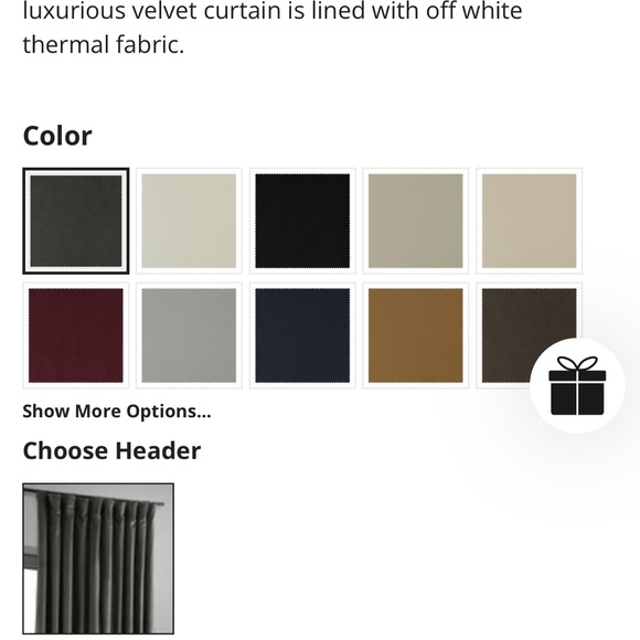 Half priced drapes real velvet signature double wide blackout velvet curtain - Picture 4 of 7